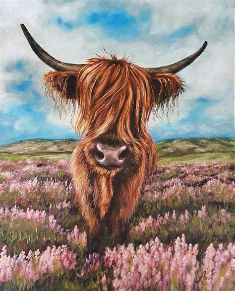Highland Cow Painting Ubicaciondepersonascdmxgobmx