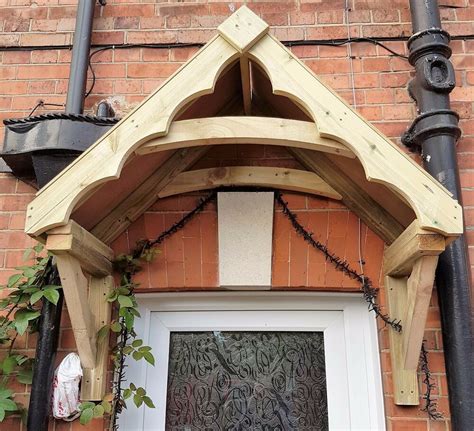 On the left you can see the lc001 1200mm apex porch canopy with the optional finial detail. Timber Cottage Style Front Door Canopy Porch | eBay