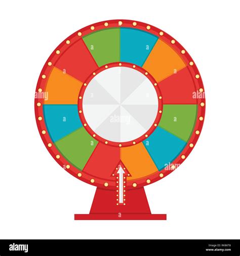 Vector Illustration Wheel Of Fortune Lucky Spin Icon Stock Vector