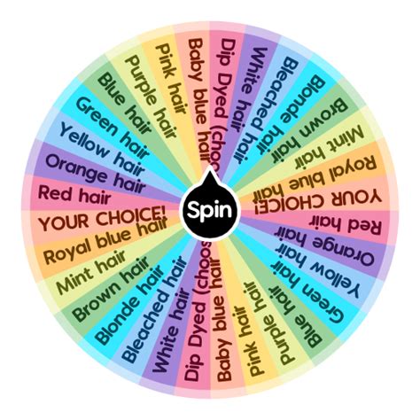 ☀️hair Colors Oc☀️ Spin The Wheel Random Picker