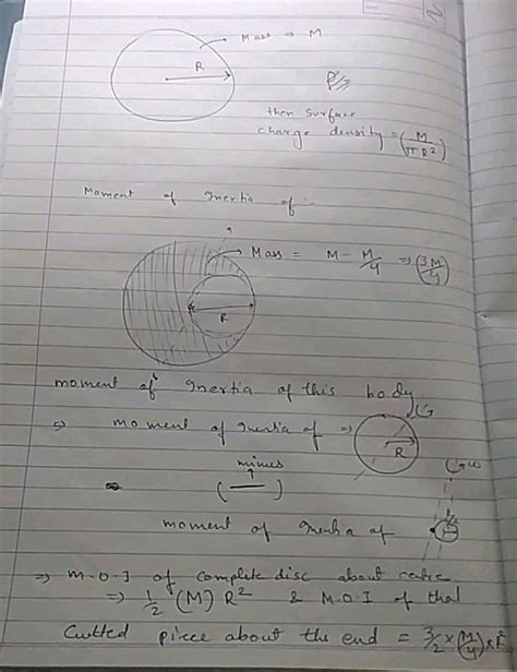 From A Disc Of Radius R And Mass M A Circular Hole Of Diameter R Whose Rim Passes Through
