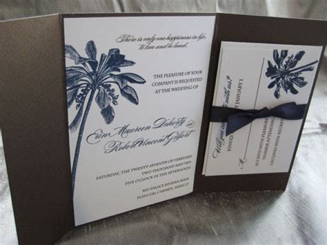 Blush Paperie Custom Palm Tree Wedding Invitations