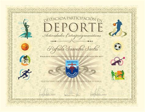 Collection Of Modelos De Diplomas Deportes Calam 233 O Diploma