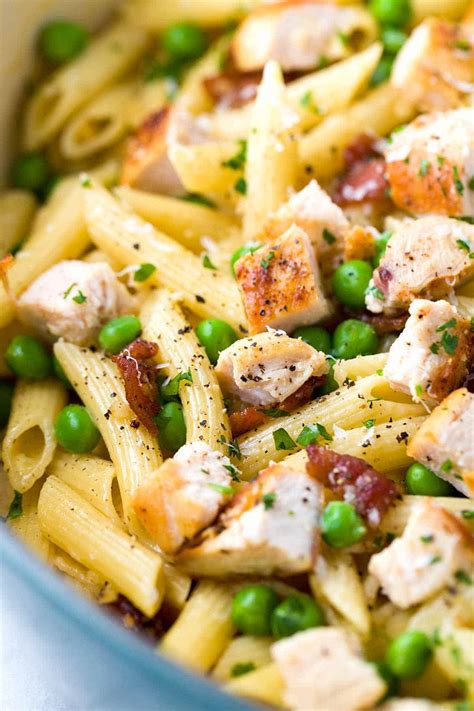 One Pan Chicken Carbonara With Penne Pasta Jessica Gavin