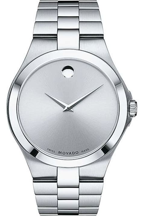 Movado Silver Dial Stainless Steel Mens Watch 0606556