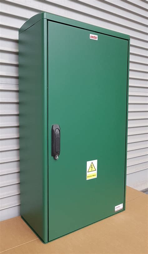 Free Standing Grp Electric Meter Box Green W605 X H1150 X D320mm Grp