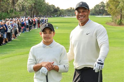 Tiger Woods And Son Charlie Were Total Twins At A Golf Tournament This Weekend See The Photos