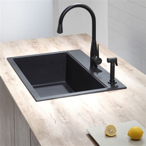 Measure the double sink basins from outer edge to outer edge. Kraus KGD412B 31 Inch Undermount/Drop-In Single Bowl Granite Kitchen Sink with 8 2/3 Inch Bowl ...