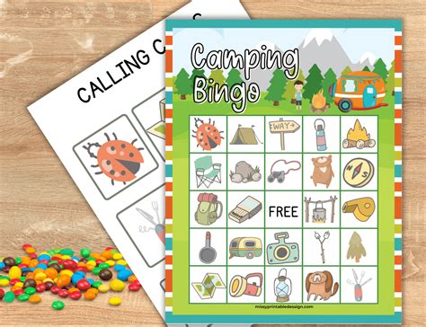 Printable Camping Bingo Cards Missyprintabledesign