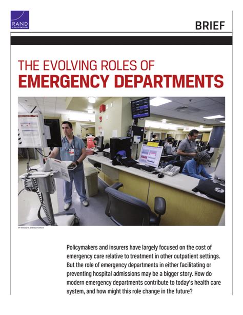 Emergency Departments The Evolving Roles Of Brief