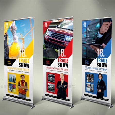 Trade Show Signage Banner Roll Up Template Signage Trade Show Banner