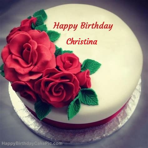 ️ Roses Birthday Cake For Christina