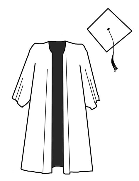 Printable Graduation Gown Pattern Printable Coloring Pages