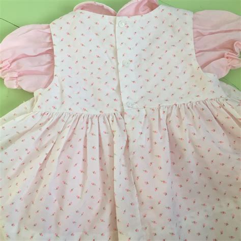 Vintage 1970s Baby Girl Dress Size 24 Months Vintage Rosebud Baby