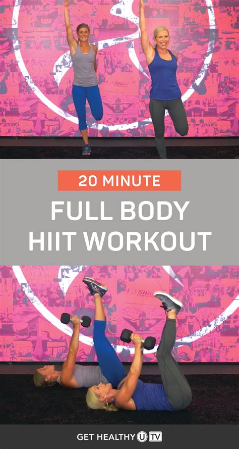 20 Minute Full Body Hiit Workout Get Healthy U Tv Hiit Workout Full Body Hiit Workout Hiit
