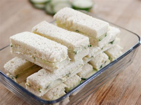 Cucumber Finger Sandwiches Recipe Food Network Recipes Recipes