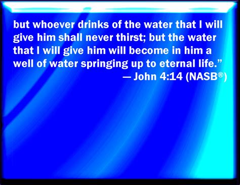 John 414 But Whoever Drinks Of The Water That I Shall Give Him Shall