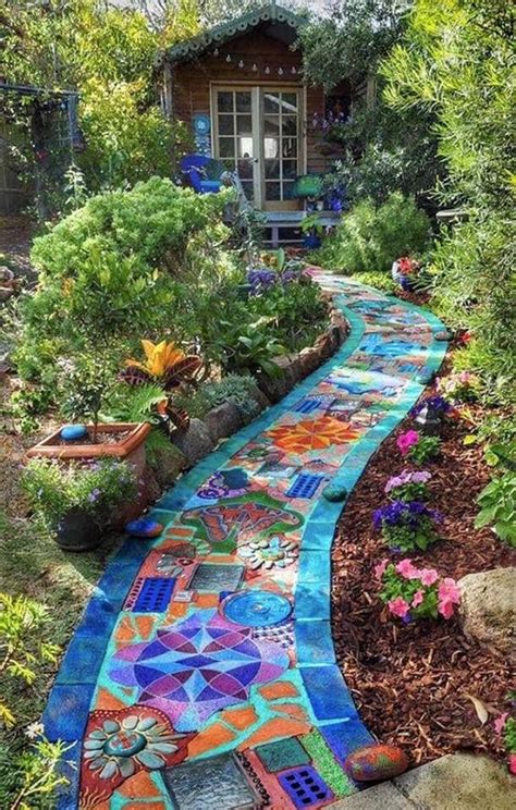 Such A Beautiful And Whimsical Garden Path Diy Mosaic Garden Mosaic