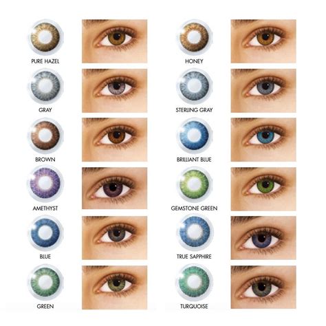 Freshlook Colorblends Colors Chart