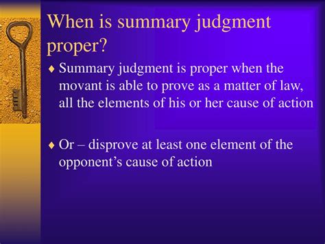 Ppt Motion For Summary Judgment Powerpoint Presentation Free