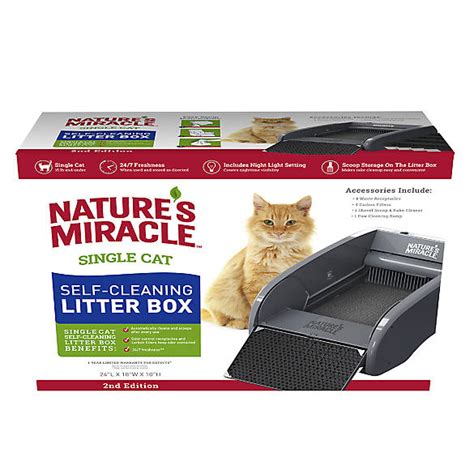 Natures Miracle Single Cat Self Cleaning Litter Box Cat Litter