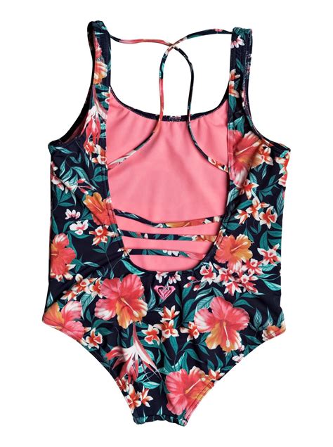 Girls 7 14 Roxy Waves One Piece Swimsuit Ergx103024 Roxy