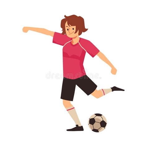 Girl Soccer Kicking Stock Illustrations 697 Girl Soccer Kicking Stock