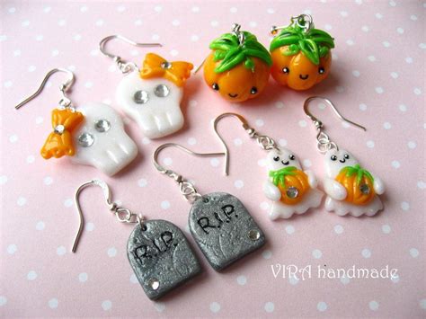 Halloween Earrings By Virahandmade On Deviantart Polymer Clay