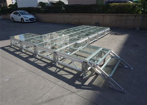 Aluminum Stage Equipment Glass Stage With Glass Tempering Panel