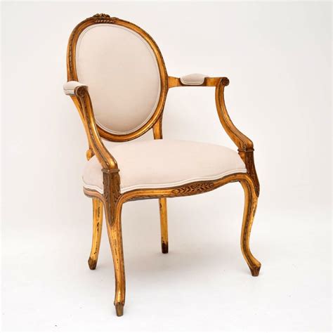 Antique French Gilt Wood Salon Armchair Antique French Furniture