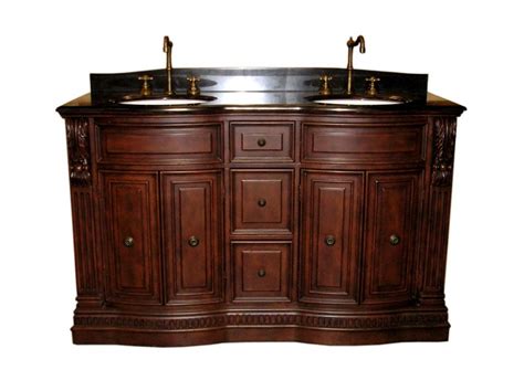 Browse a wide selection of bathroom sink designs, including pedestal sinks and undermount or vessel sink options in a variety of finishes and materials. 60 inch Furniture Style Double Sink Bathroom Vanity with ...