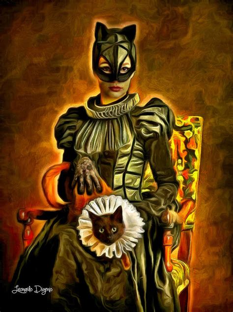 Middle Ages Catwoman Painting By Leonardo Digenio Fine Art America