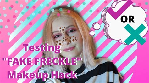 Testing Fake Freckles Makeup Hack Youtube