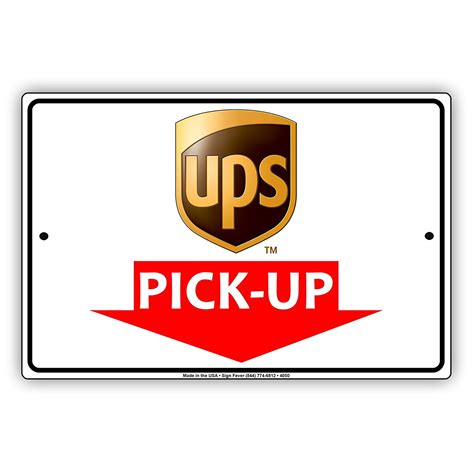 Ups Mail With Graphic Pick Up Here Postal Service Caution Warning