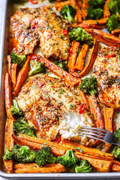 These noodles make healthy recipes for diabetes and controlling weight because of their high fiber content. Sheet-Pan Chili-Lime Tilapia Recipe with Veggies — Eatwell101