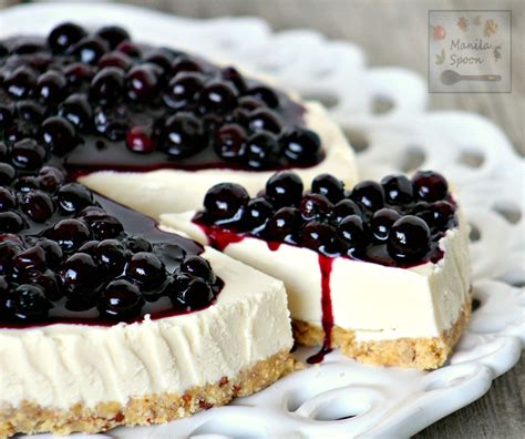 No Bake White Chocolate Blueberry Cheesecake Manila Spoon