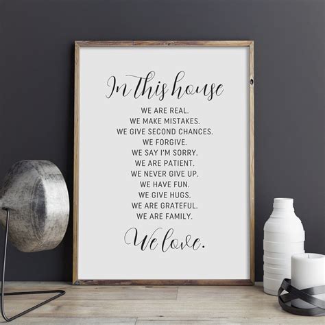 In This House Print In This House Sign House Rules Poster Etsy In