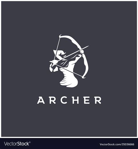 Archer Logo Design Templatearchery Logo Royalty Free Vector