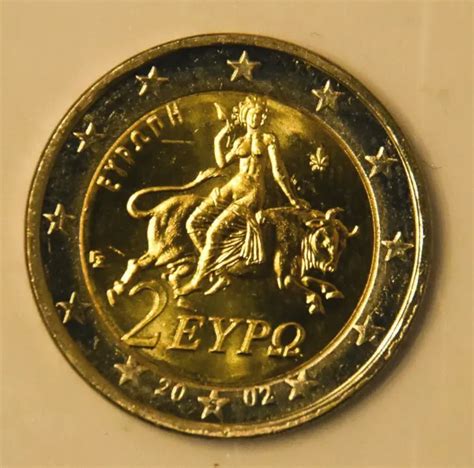 Mint Condition Very Rare 2 Euro Greek Coin Minted In Finland With S