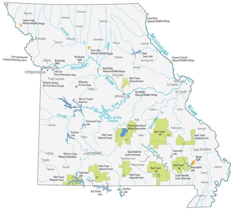 Missouri County Map And Independent City Gis Geography