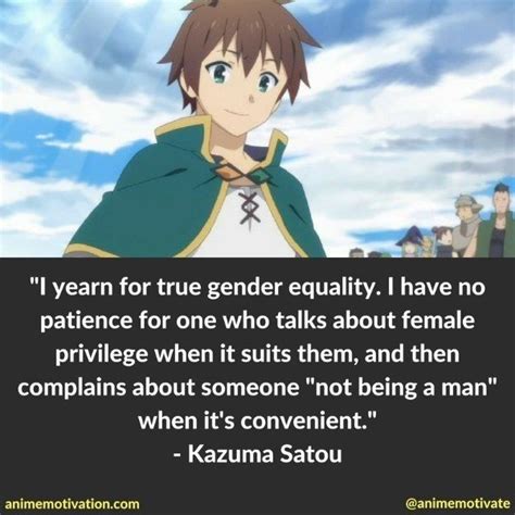 Kazuma Gender Equality Quote Retar