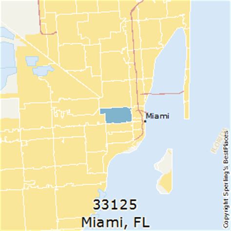 Average is 100) land area: Best Places to Live in Miami (zip 33125), Florida