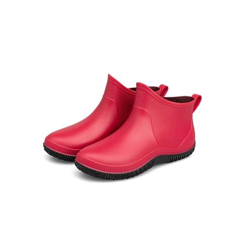 gomelly women rubber boot slip resistant garden shoes lightweight rain boots casual work shoe