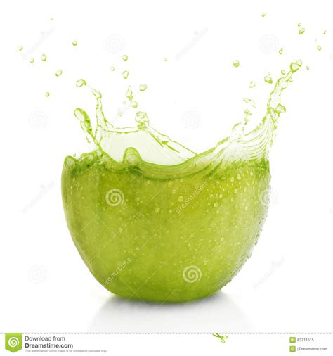 Apple Green Splash Stock Image Image Of Liquid Healthy 83711515