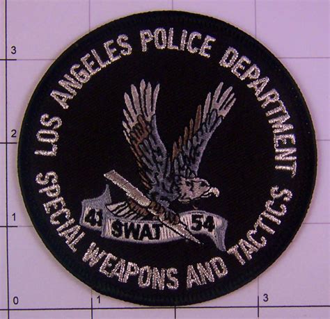 California Swat Los Angeles Police Silver Eagle Lightning Patch