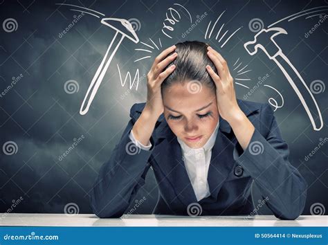 Businesswoman Facing Problems Stock Photo Image Of Doubtful Negative