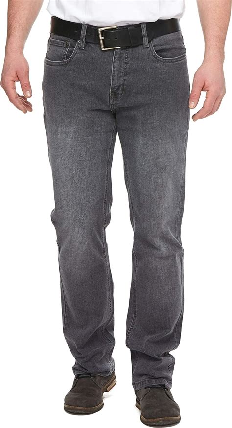 Urban Star Mens Relaxed Fit Straight Leg Stretch Jeans 40x30 Grey
