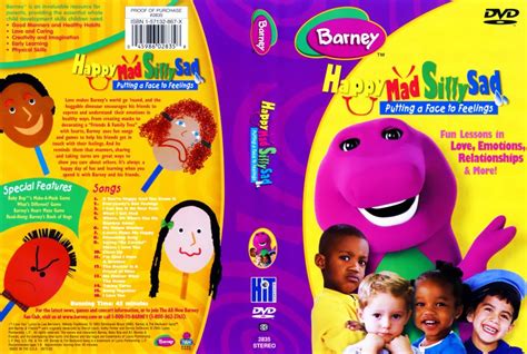 Barney Happy Mad Silly Sad Tv Dvd Scanned Covers Barney Happy Mad