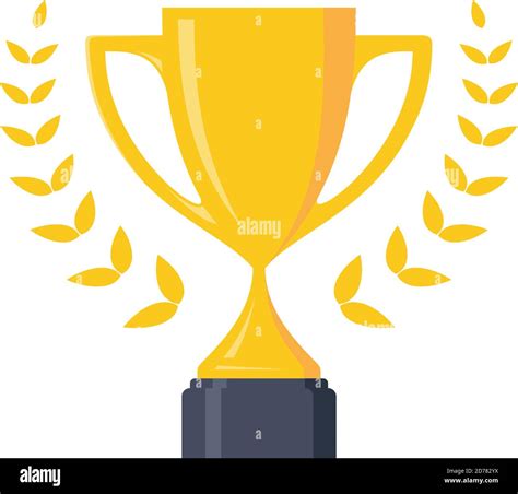 Best Champion Cup Winner Trophy Award And Victory Flat Icon Vector