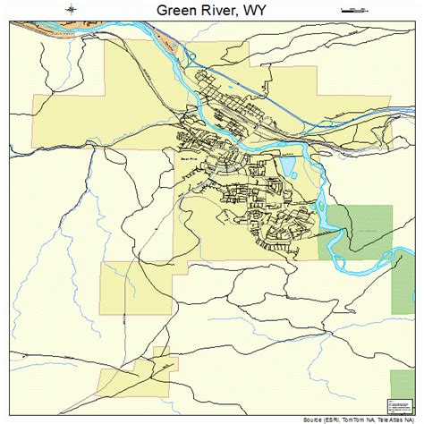 Green River Wyoming Street Map 5633740